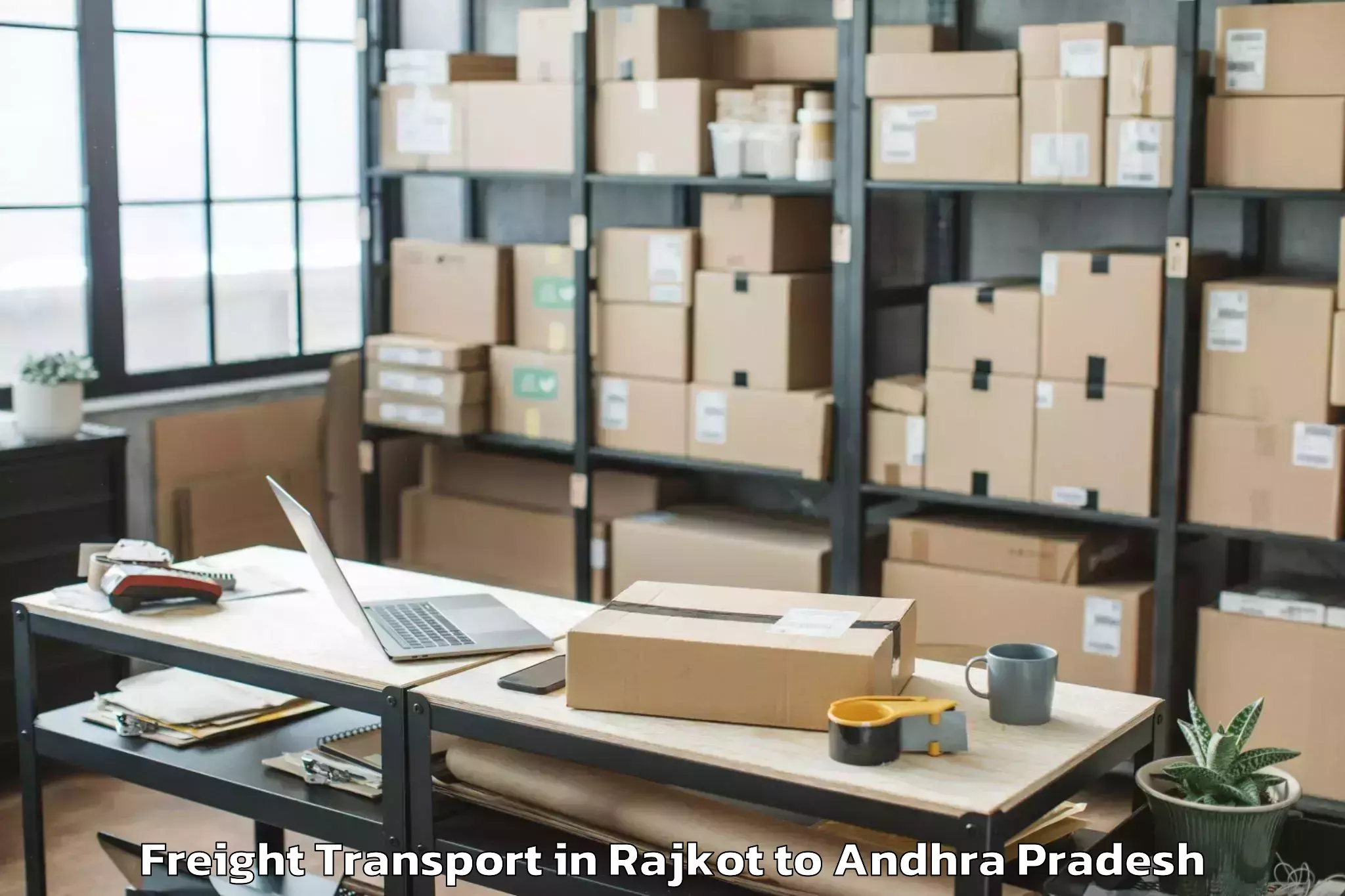 Top Rajkot to Sarvepalli Freight Transport Available